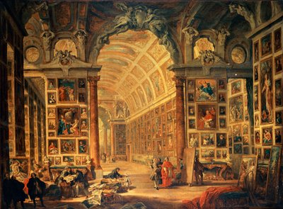 Innenansicht der Colonna-Galerie, Rom von Giovanni Paolo Pannini